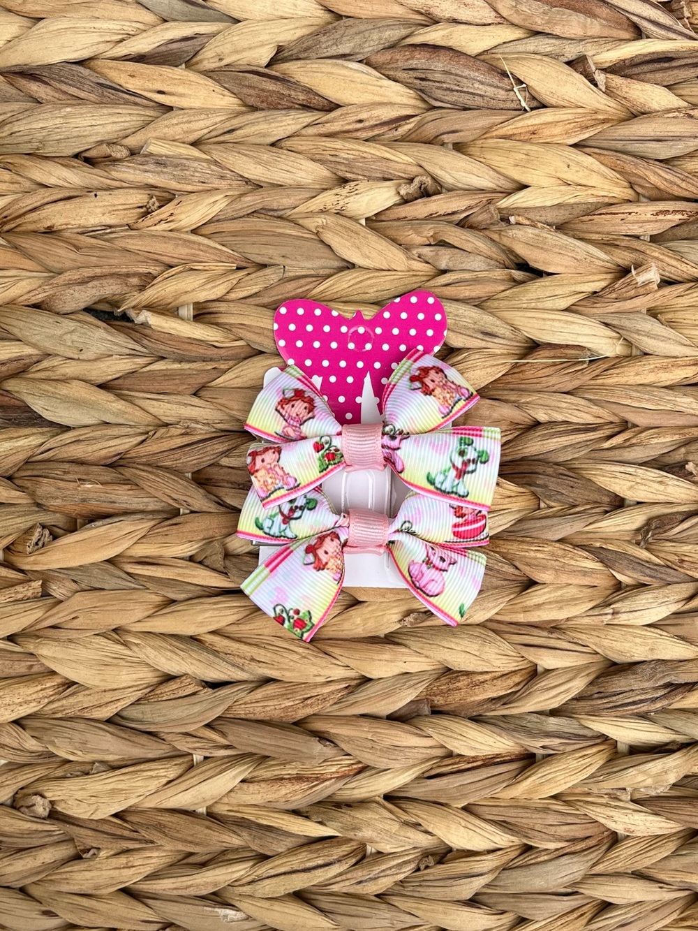 Baby Strawberry Shortcake bow set